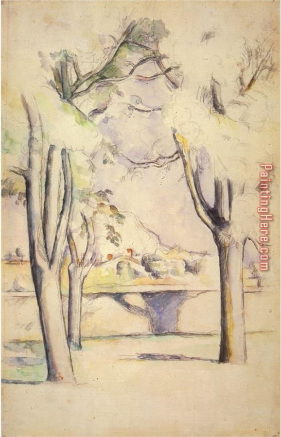 Paul Cezanne View Thru The Trees 1887